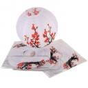 Lot de 4 Lampions Fleurs de Prunier