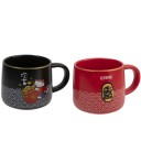 tasses rouge et noir maneki Neko