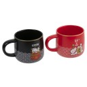 tasses rouge et noir maneki Neko
