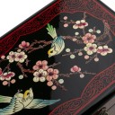 Boite à bijoux laquée printemps d'Asie
