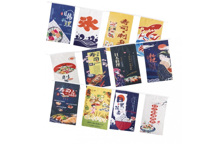 BANDEROLE JAPONAISE - SUSHIS - 3 M&egrave;tres