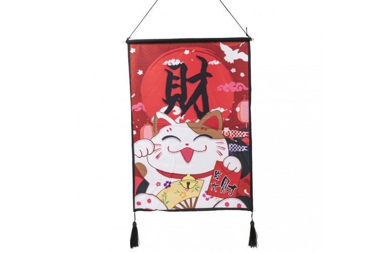 PANNEAU JAPONAIS - Chat Porte Bonheur
