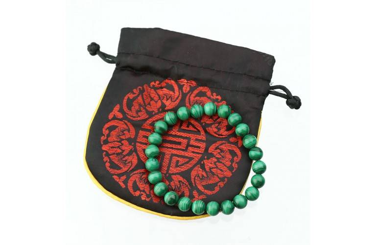 BRACELET Perles de Malachite BRACELET Perles de Malachite