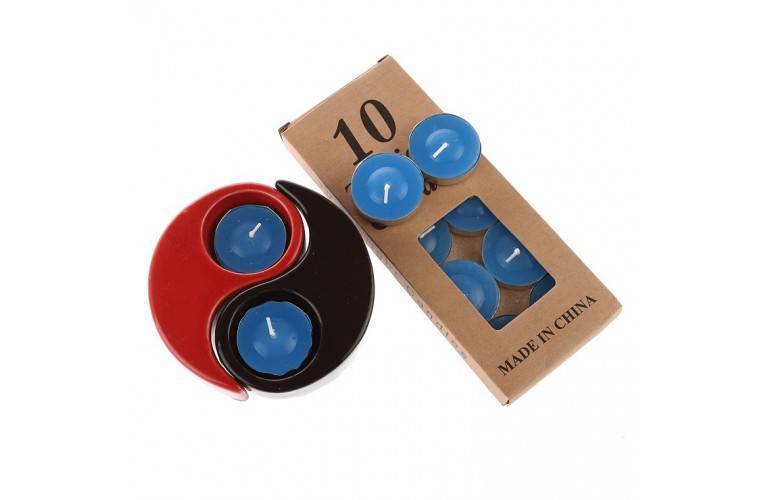 BOUGEOIR YIN YANG rouge et noir BOUGEOIR YIN YANG rouge et noir