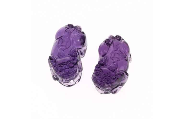 COUPLE de Pi Xiu en AMETHYSTE COUPLE de Pi Xiu en AMETHYSTE