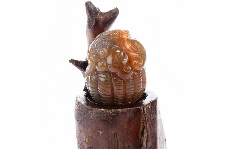 SCULPTURE PIXIU DE RICHESSE EN AGATE SCULPTURE PIXIU DE RICHESSE EN AGATE