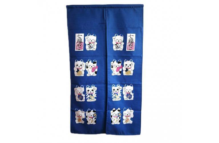 NOREN JAPONAIS MANEKI NEKO - BLEU NOREN JAPONAIS MANEKI NEKO - BLEU