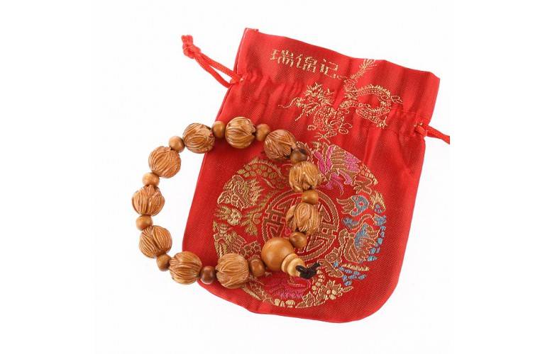 BRACELET BOUDDHISTE Bois de PECHER BRACELET BOUDDHISTE Bois de PECHER