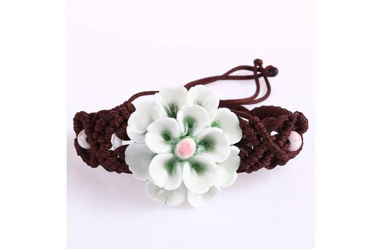 BRACELET FLEUR VERTE