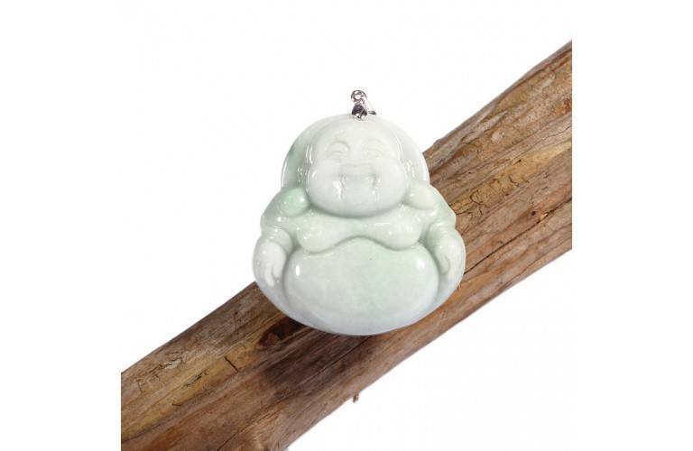 PENDENTIF BOUDDHA RIEUR en JADE CERTIFIE PENDENTIF BOUDDHA RIEUR en JADE CERTIFIE