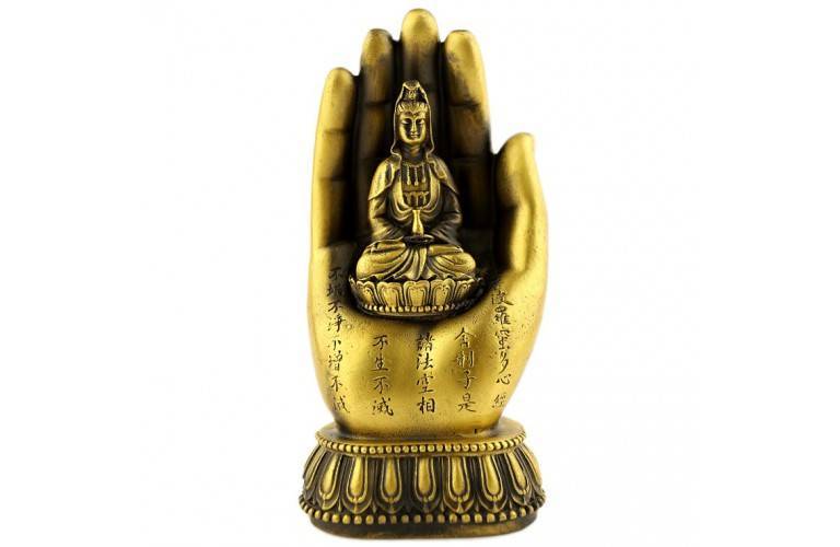 MAIN DE BOUDDHA en CUIVRE MAIN DE BOUDDHA en CUIVRE