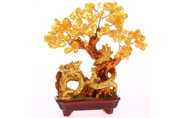 ARBRE DRAGON en CITRINE ARBRE DRAGON en CITRINE