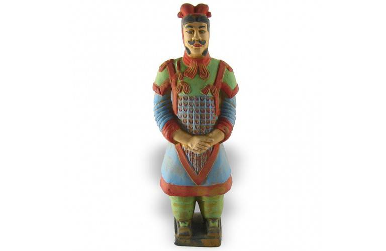 GUERRIER XIAN PEINT A LA MAIN : GENERAL 26CM GUERRIER XIAN PEINT A LA MAIN : GENERAL 26CM