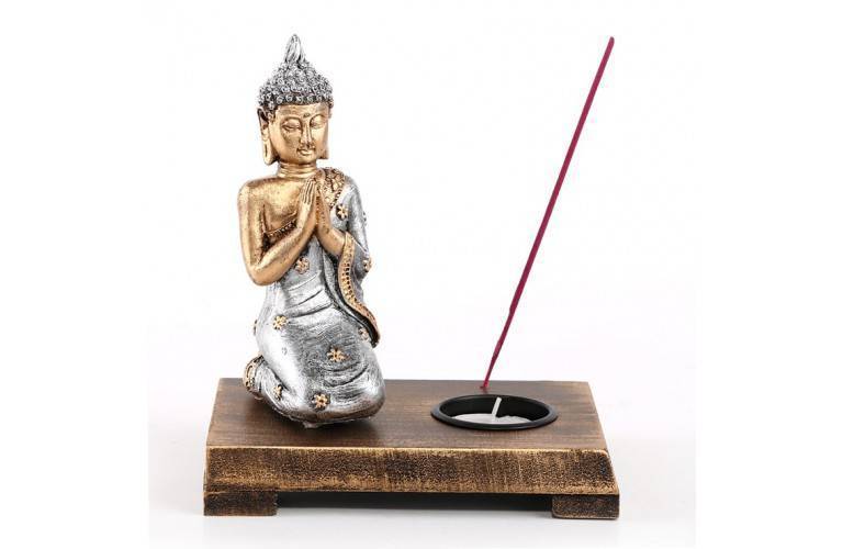 BOUDDHA PRIANT sur SUPPORT BOIS BOUDDHA PRIANT sur SUPPORT BOIS