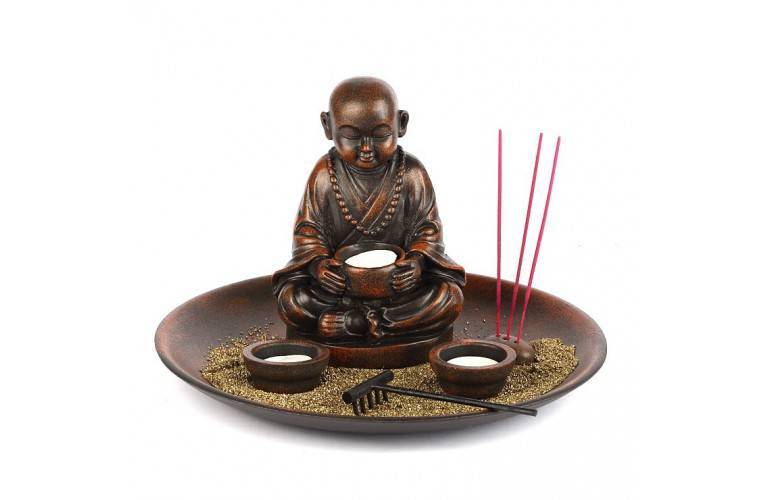 GRAND JARDIN ZEN avec BONZE GRAND JARDIN ZEN avec BONZE