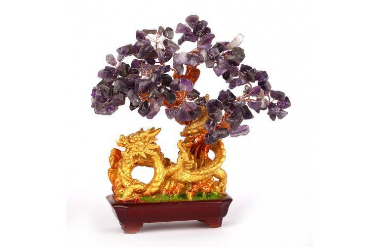 ARBRE FENG SHUI DRAGON EN AMETHYSTE ARBRE FENG SHUI DRAGON EN AMETHYSTE