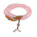 Mala Bouddhiste en Quartz Rose