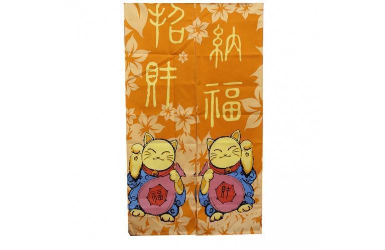 NOREN CHAT JAPONAIS MANEKI NEKO NOREN CHAT JAPONAIS MANEKI NEKO