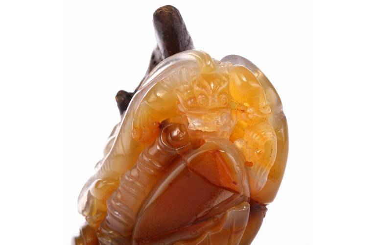 SCULPTURE FENG SHUI PIXIU EN AGATE