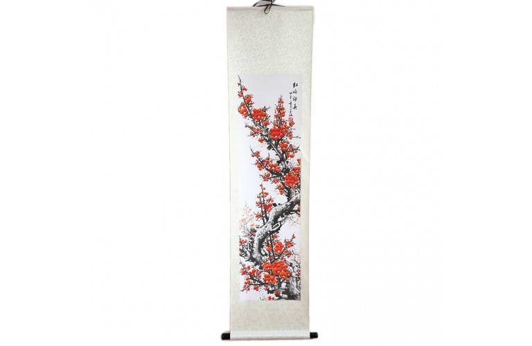 PEINTURE ASIATIQUE FLEUR DE PRUNIER PEINTURE ASIATIQUE FLEUR DE PRUNIER