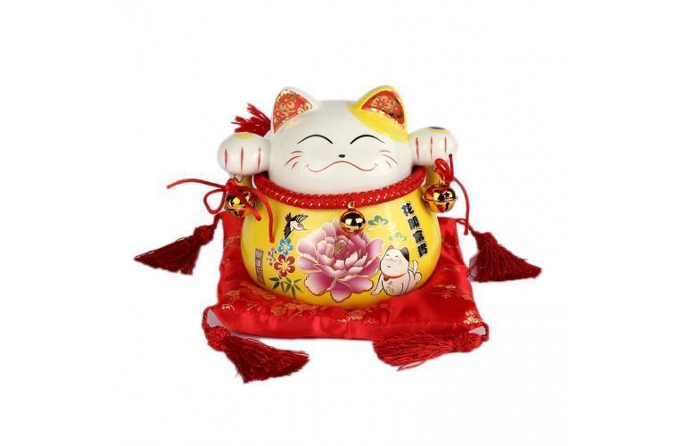 MANEKI NEKO JAPONAIS JAUNE MANEKI NEKO JAPONAIS JAUNE