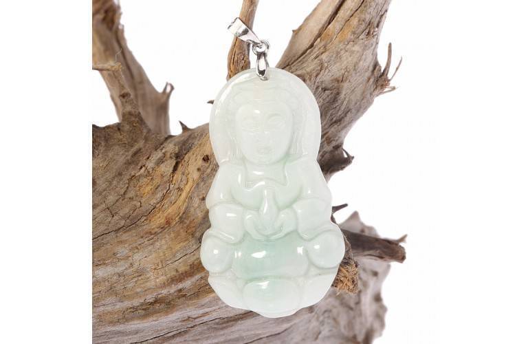 PENDENTIF DÉESSE GUANYIN EN JADE PENDENTIF DÉESSE GUANYIN EN JADE