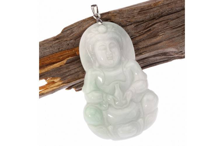 COL. PENDENTIF DÉESSE GUANYIN EN JADE COL. PENDENTIF DÉESSE GUANYIN EN JADE