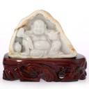 Sculpture Bouddha Rieur Bonheur en Jade