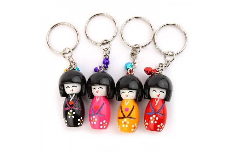 Porte-monnaie Mini Kokeshi Poupée Japonaise - Cuir PU, Fermeture Boucle, Cadeau Filles Femmes