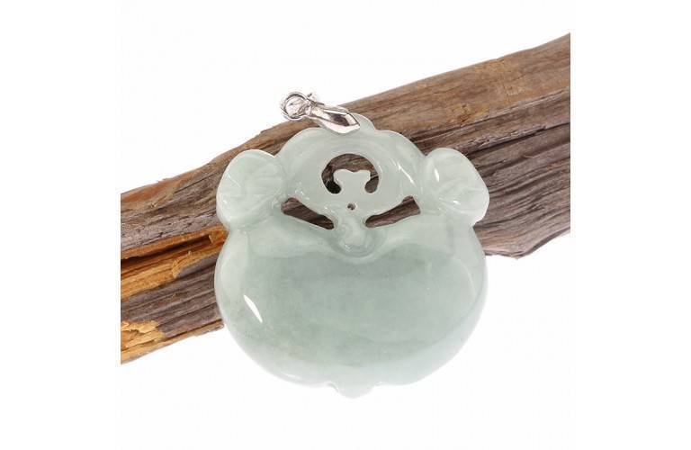 PEND. PECHE SYMBOLE de LONGEVITE en JADE PEND. PECHE SYMBOLE de LONGEVITE en JADE