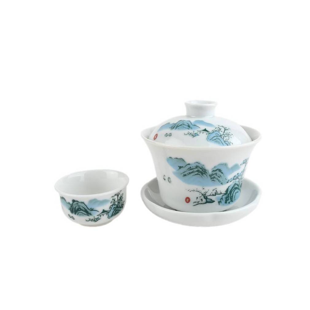 Service à thé chinois en porcelaine pour la tradition du zhong Service à thé chinois en porcelaine pour la tradition du zhong
