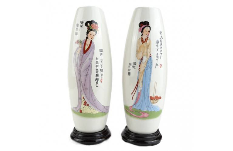 2 VASES Princesses Chinoises 2 VASES Princesses Chinoises