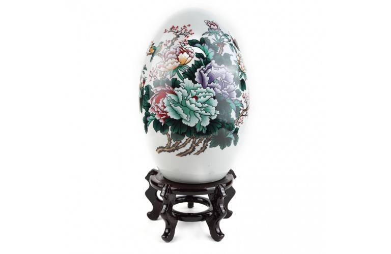 GRAND OEUF DE DECORATION ASIATIQUE GRAND OEUF DE DECORATION ASIATIQUE