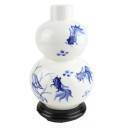 Vase Chinois Bleu de Chine Décors Poissons Fortune