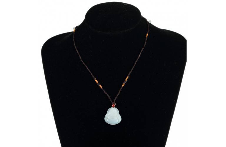 COLLIER PEND. BOUDDHA RIEUR EN JADE COLLIER PEND. BOUDDHA RIEUR EN JADE