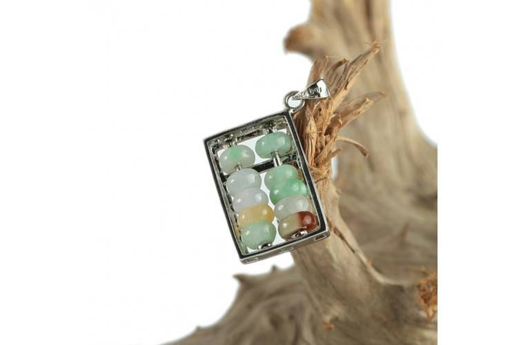 PENDENTIF BOULIER CHINOIS EN JADE et ARGENT PENDENTIF BOULIER CHINOIS EN JADE et ARGENT