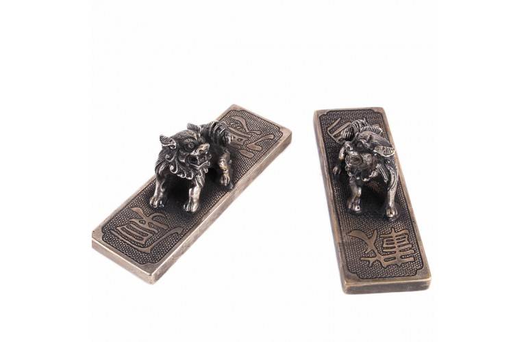 2 LIONS CHINOIS sur SUPPORT 2 LIONS CHINOIS sur SUPPORT