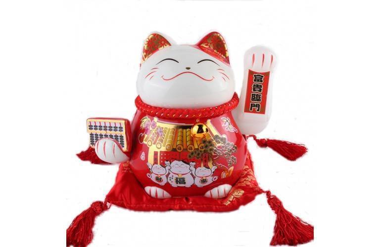 CHAT JAPONAIS ROUGE "Bras qui Bouge" CHAT JAPONAIS ROUGE "Bras qui Bouge"