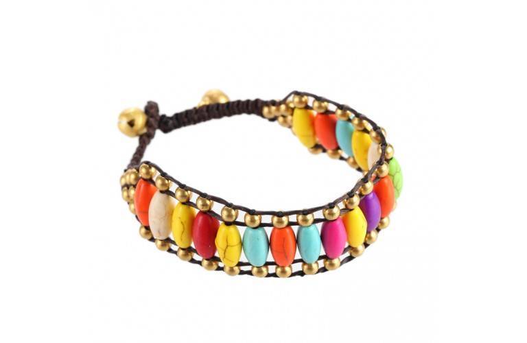 BRACELET TIBETAIN - BANDEAU MULTICOLORE BRACELET TIBETAIN - BANDEAU MULTICOLORE