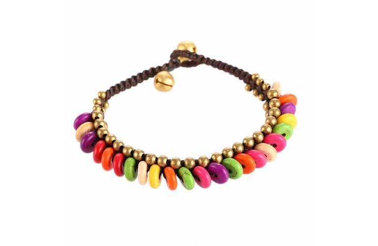 BRACELET TIBETAIN - PERLES et DISQUES BRACELET TIBETAIN - PERLES et DISQUES