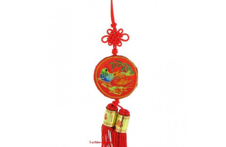 PENDENTIF CANARDS MANDARINS SYMBOLE D’AMOUR