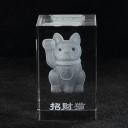 Cube Chat Japonais Maneki Neko - Cristal