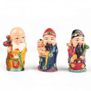 Statuettes de dieux chinois du bonheur Fuk Luk Sau