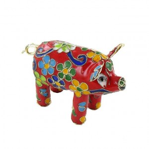 ANIMAL EMAIL CLOISONNE COCHON